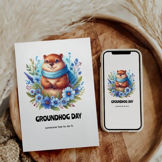 Overgewaardeerd? Waterverf viert Groundhog Day Kaart