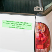 Overgewicht, acne, onvruchtbaarheid, onregelmatig, bumpersticker (Op Truck)