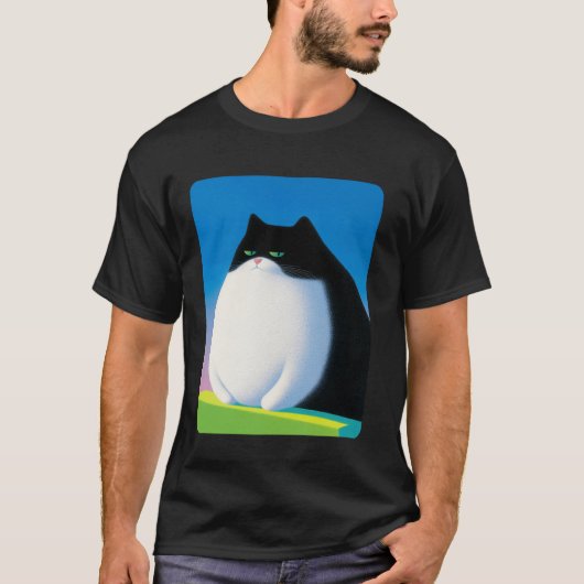 Overgewicht kat meme t-shirt (Voorkant)