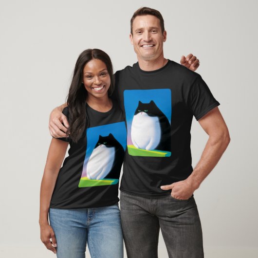 Overgewicht kat meme t-shirt (Unisex)