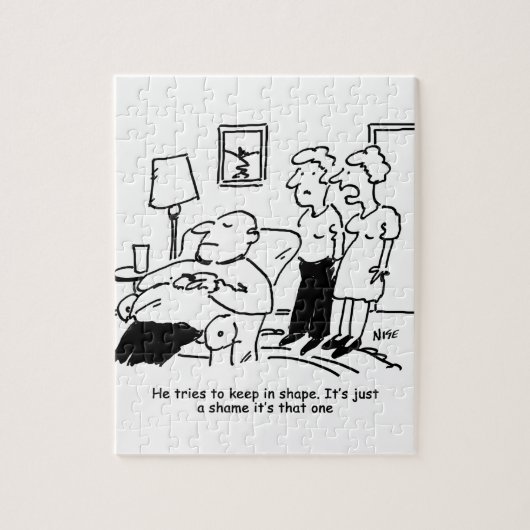 Overgewicht ongeschikt Man voor bijen probeert in Legpuzzel (Verticaal)