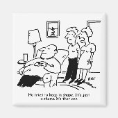 Overgewicht ongeschikt Man voor bijen probeert te Magneet (Voorkant)