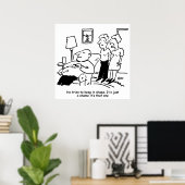 Overgewicht ongeschikt Man voor bijen probeert te Poster (Thuiskantoor)