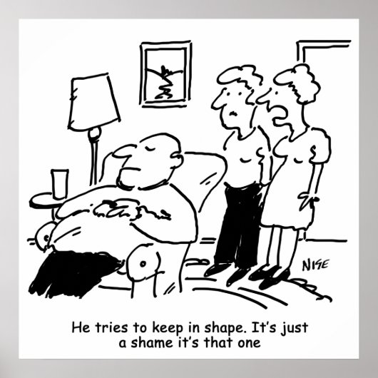 Overgewicht ongeschikt Man voor bijen probeert te Poster (Voorkant)