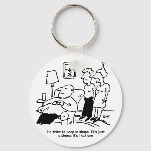 Overgewicht ongeschikt Man voor bijen probeert te  Sleutelhanger (Voorkant)