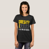 Overgewicht vet Obese Chubby Obesitas Bewustmaking T-shirt (Voorkant volledig)