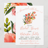 Overgoten met liefde! Bloemenparaplu Vrijgezellenf Kaart (Voorkant / Achterkant)