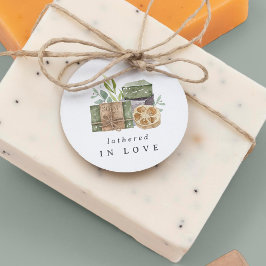 "Overgoten met Liefde" Handgemaakte Bruidsdouche Z Bedankjes Labels