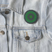 Overgroei Groene Abstracte Mandala Button (In situ)