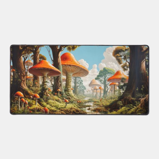 Overgroeid paddenstoel bos illustratie bureaumat (Voorkant)