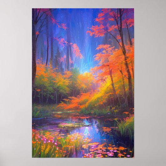 Overgroeide Charm in het Deep Forest Moeras Poster (Voorkant)