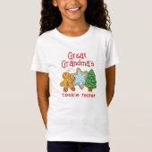 Overgrootmoeder Cookie Tester Christmas Cookie T-shirt (Voorkant)