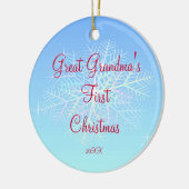 Overgrootmoeder Eerste Kerstkerstsier Keramisch Ornament (Links)