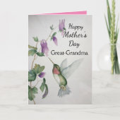 Overgrootmoeder Happy Moederdag Hummingbird Kaart (Voorkant)