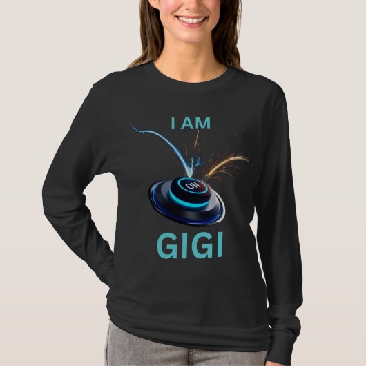 overgrootmoeder spark is op gigi t-shirt (Voorkant)