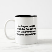 Overgrootmoeder (zwart) tweekleurige koffiemok (Links)