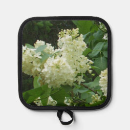 Overgrootmoeders Mooie witte lila's Pannenlap