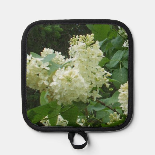 Overgrootmoeders Mooie witte lila's Pannenlap (Voorkant)