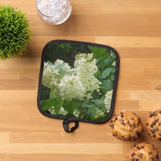 Overgrootmoeders Mooie witte lila's Pannenlap (Top down)