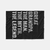 Overgrootvader Myth Legend Christmas Vaderdag B Fleece Deken (Voorkant (Horizontaal))