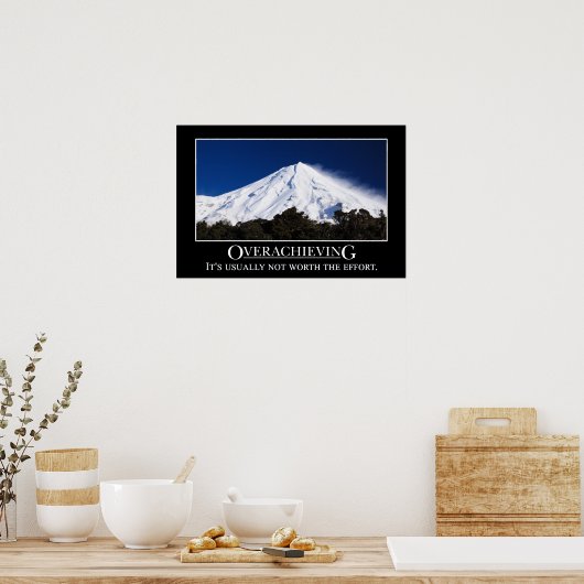 Overhalen is gewoonlijk niet de moeite waard (S) Poster (Keuken)