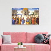 Overhandiging van de Sleutels | Pietro Perugino | Canvas Afdruk (Insitu (Woonkamer))