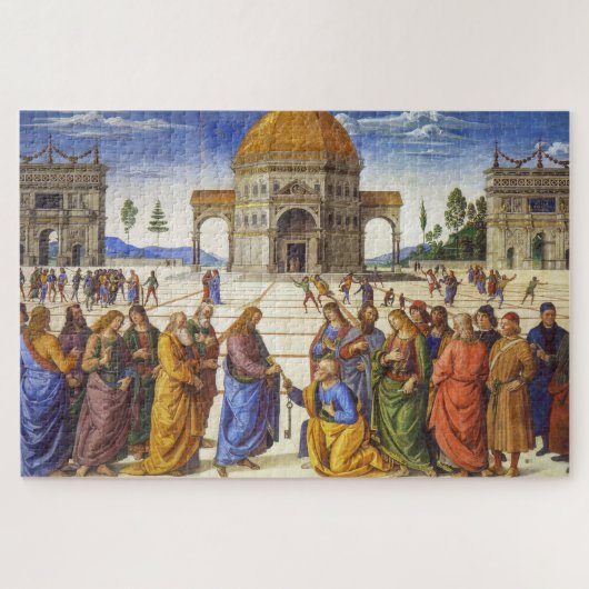 Overhandiging van de Sleutels | Pietro Perugino | Legpuzzel (Horizontaal)