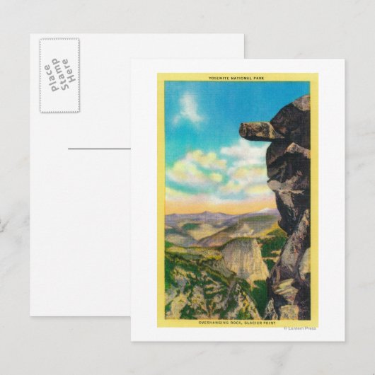 Overhangende Rock bij Glacier PointYosemite, CA Briefkaart (Voorkant / Achterkant)