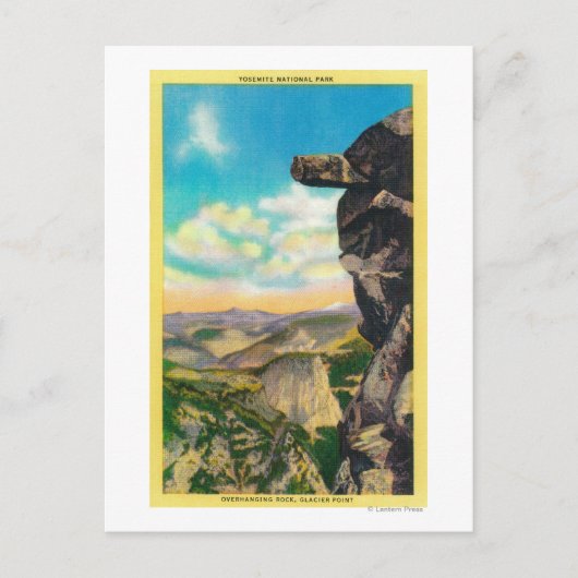 Overhangende Rock bij Glacier PointYosemite, CA Briefkaart (Voorkant)