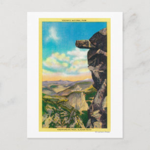 Overhangende Rock bij Glacier PointYosemite, CA Briefkaart
