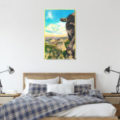 Overhangende Rock bij Glacier PointYosemite, CA Canvas Afdruk (Insitu (Slaapkamer))