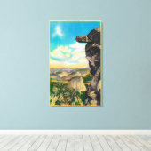 Overhangende Rock bij Glacier PointYosemite, CA Canvas Afdruk (Insitu (Houten vloer))