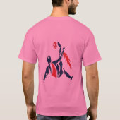 Overhead Strike: Voetbal Silhouet Kunst T-shirt (Achterkant)