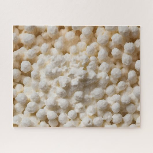 Overhead uitzicht kwark legpuzzel (Horizontaal)