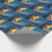 Overhead View Of a Sailboat With Spinnaker Cadeaupapier (Hoek)