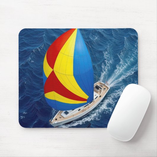 Overhead View Of a Spinnaker On a Sailboat Muismat (Met muis)