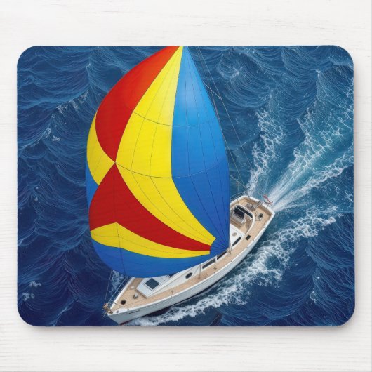Overhead View Of a Spinnaker On a Sailboat Muismat (Voorkant)