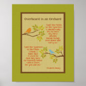 "Overhear in an Orchard" (Robin & Sparrow) Print (Voorkant)