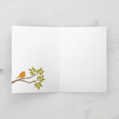 "Overheard in an Orchard" (Robin and Sparrow) Kaar Kaart (Binnen)