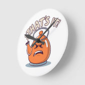 Overheated - Funny Whistling Kettle Ronde Klok (Hoek)