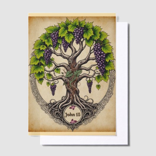 Overheersen en bloeien vellum uitnodigingen (Offset)