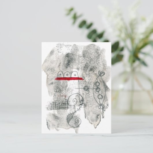 Overheersend Briefkaart - Abstracte beeldende kuns (Staand voorkant)