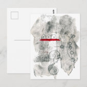 Overheersend Briefkaart - Abstracte beeldende kuns (Voorkant / Achterkant)