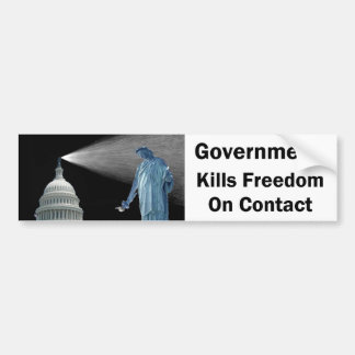 Overheid doodt vrijheid bumpersticker