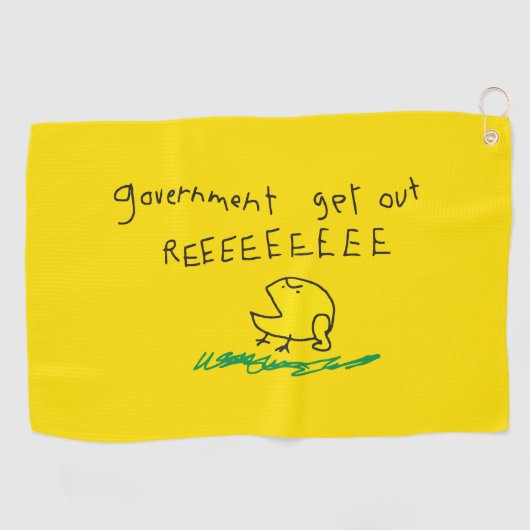Overheid eruit REE SNEKRIGHT Gadsden Vlag Golfhanddoek (Horizontaal)