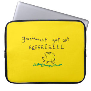 Overheid eruit REE SNEKRIGHT Gadsden Vlag Laptop Sleeve