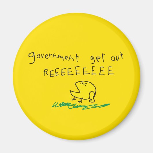 Overheid eruit REE SNEKRIGHT Gadsden Vlag Magneet (Voorkant)