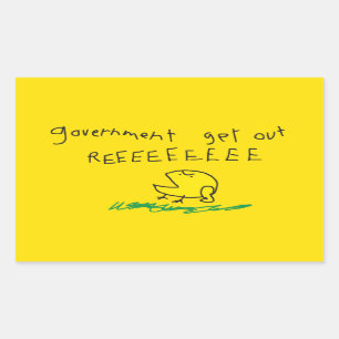 Overheid eruit REE SNEKRIGHT Gadsden Vlag Rechthoekige Sticker