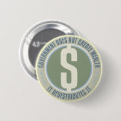 Overheid heeft geen Creëer Wealth Ronde Button 5,7 Cm (Voorkant /achterkant)