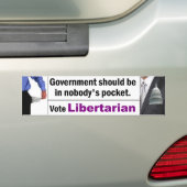 Overheid in de zakje van niemand bumpersticker (Op auto)